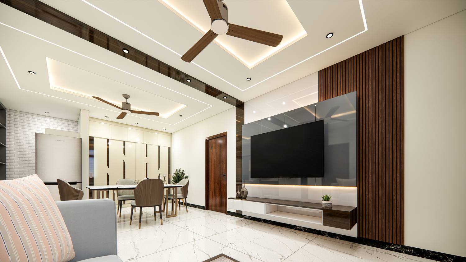 Grand marble living room